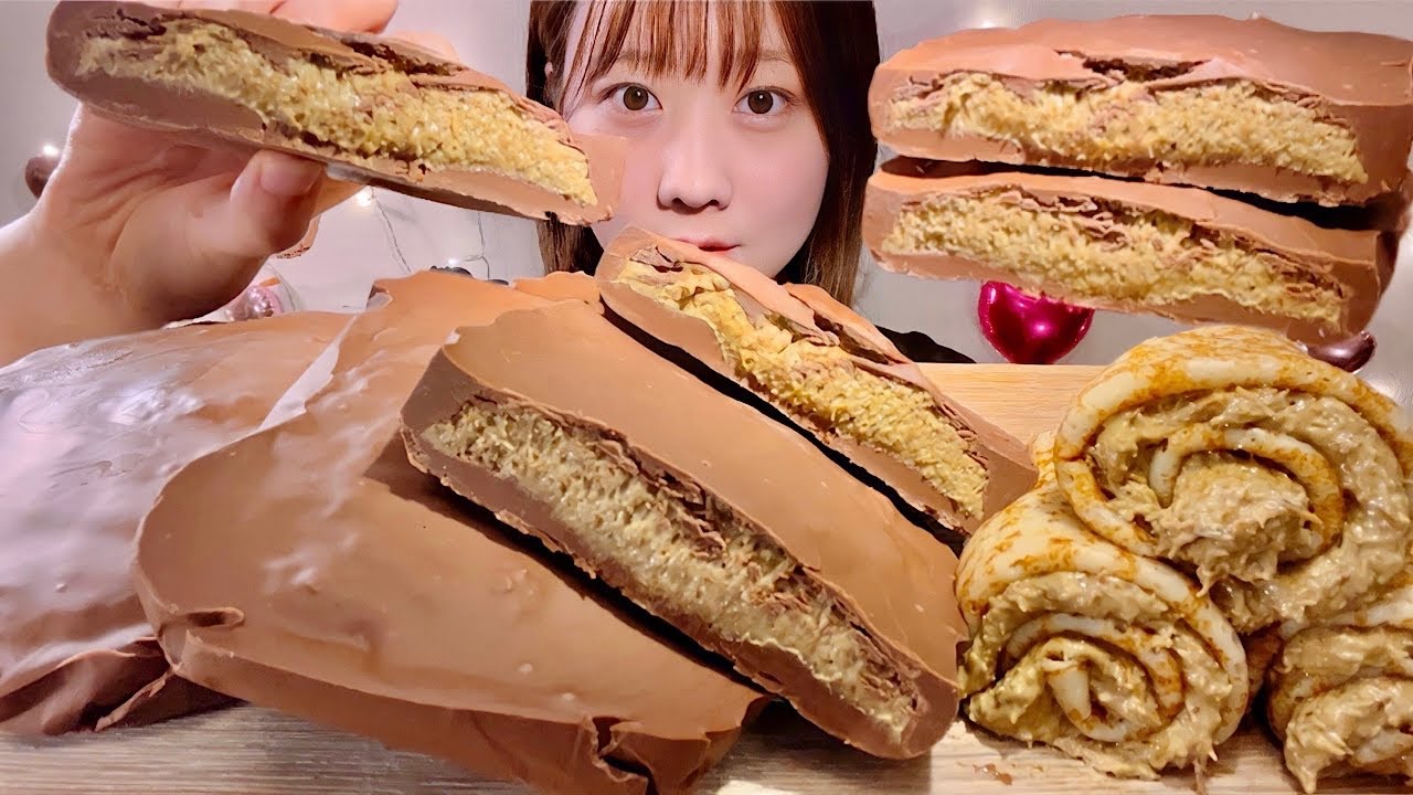 ASMR Дубайский фисташковый шоколад Дубай креп【русские субтитры】【Mukbang/ Eating Sounds】