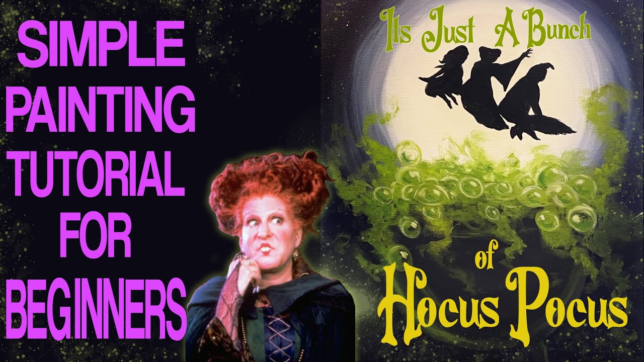 Hocus Pocus Simple Painting Tutorial For Beginners