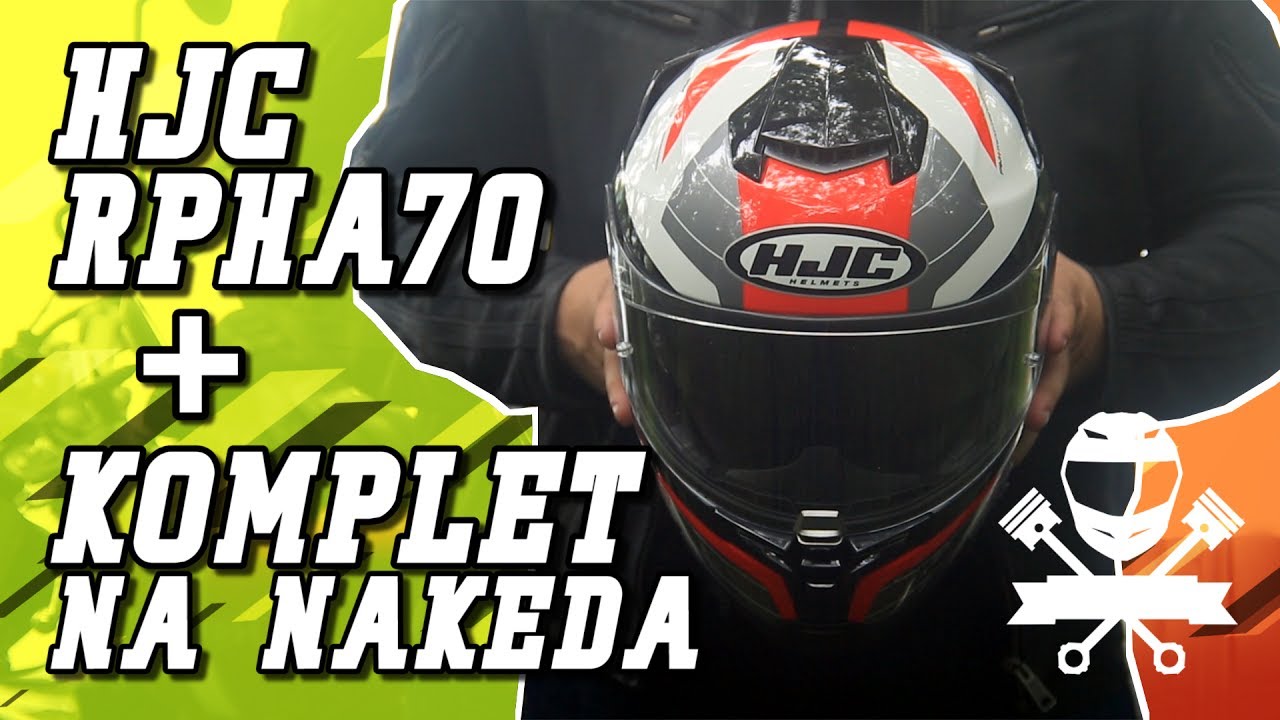 Komplet na Nakeda - Kask HJC RPHA 70, kurtka Held Cosmo 3 + Rebelhorn