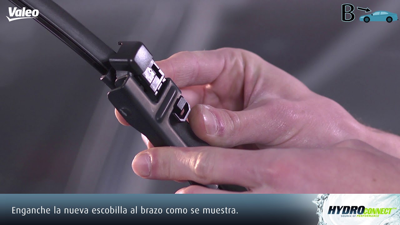 Instalación-Escobillas Limpiaparabrisas HydroConnect Valeo frontal Side-Lock