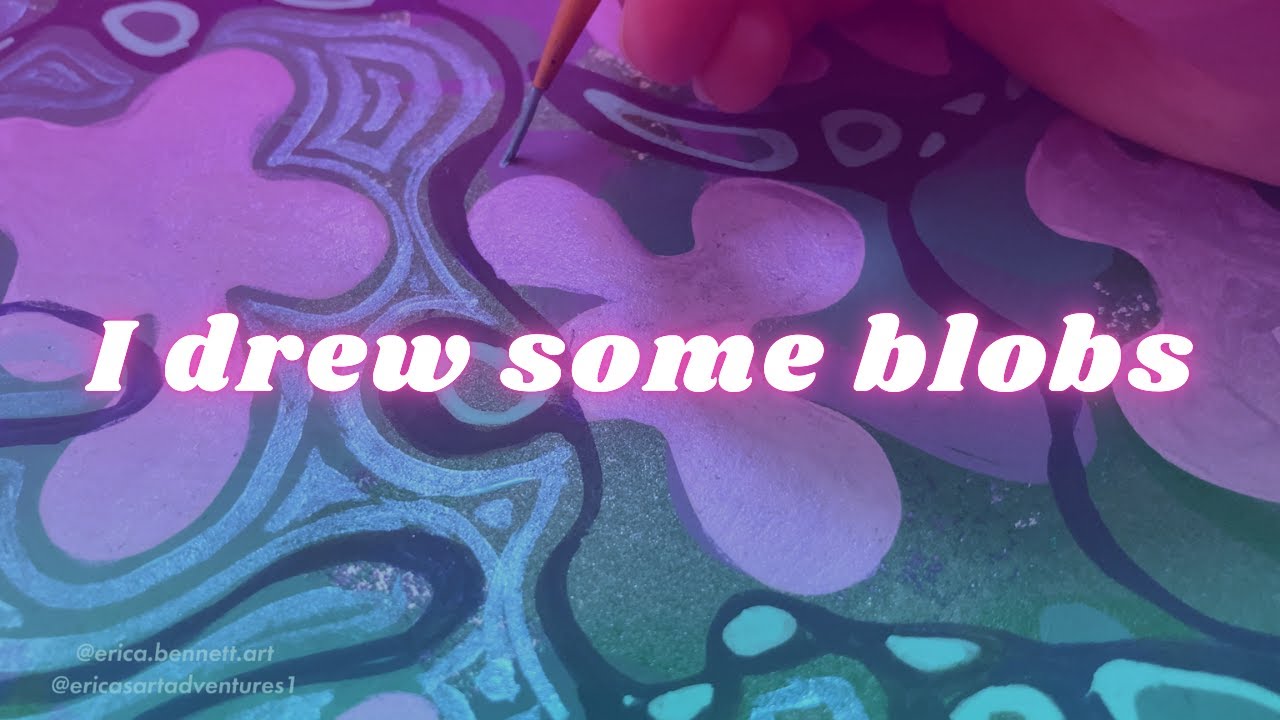 I drew some blobs in my art journal (ASMR, no talking, no music)