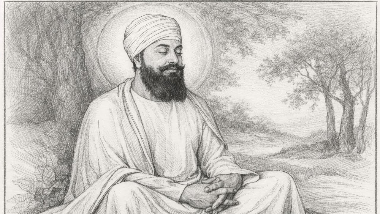 guru teg bahadur ji sketch drawing step by step
