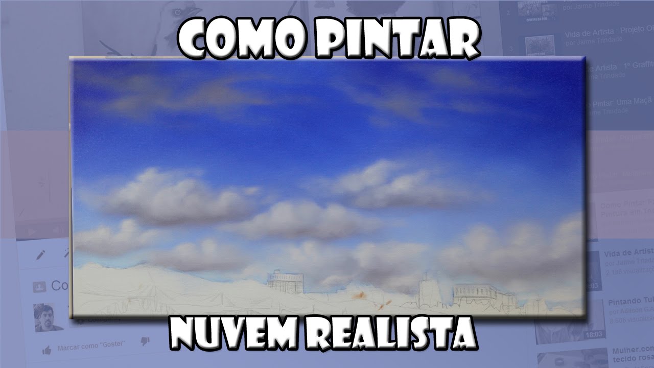 Como Pintar:  Nuvem Realista ( Passo-a-Passo )