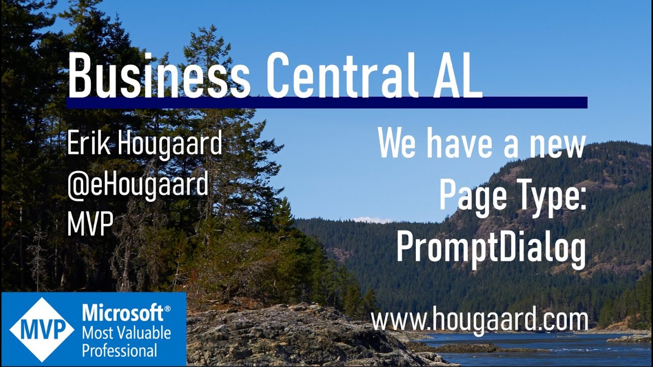 We have a new Page Type: PromptDialog in AL and Business Central