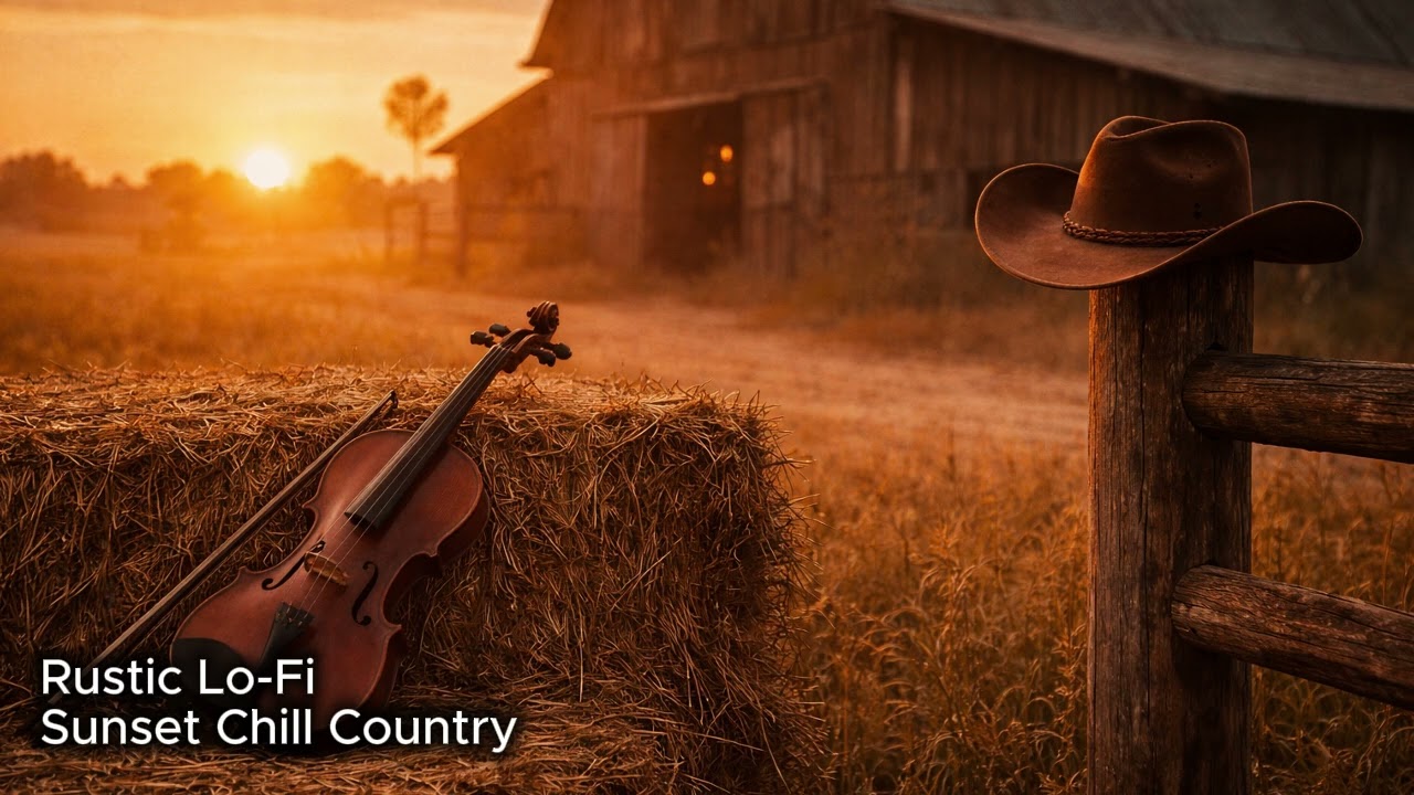 Warm Sunset Country Lo-Fi for Evening Relaxation 🌅 (1h 54m)