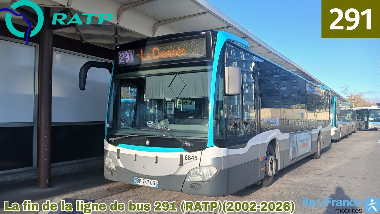 La fin de la ligne de bus 291 (RATP)(2002-2026)