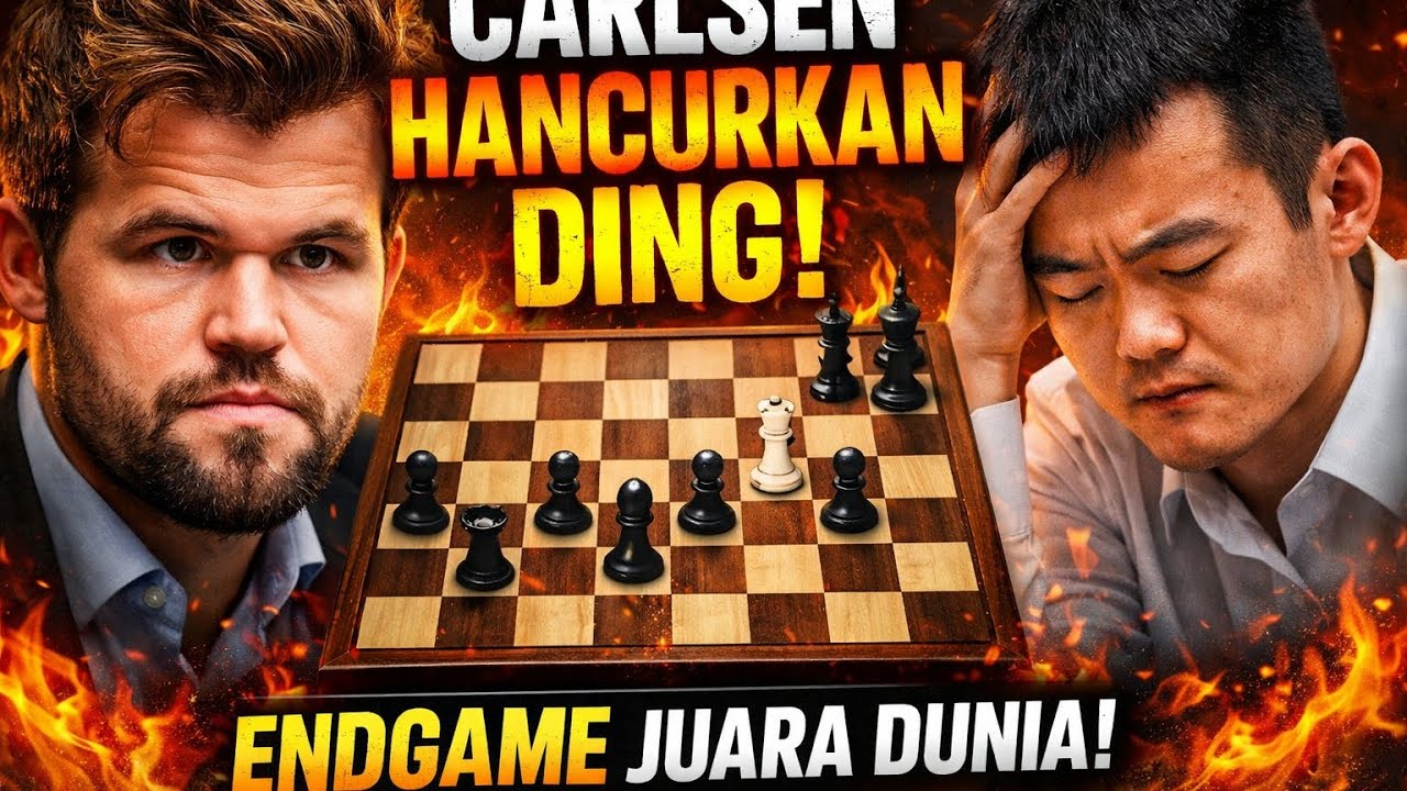 “Carlsen Hancurkan Struktur Ding! Teknik Endgame Juara Dunia!”
