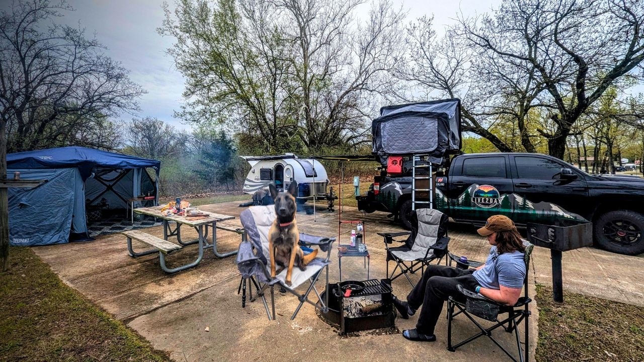 Busted by Park Rangers right after we setup camp | Wakonda State Park | Missouri