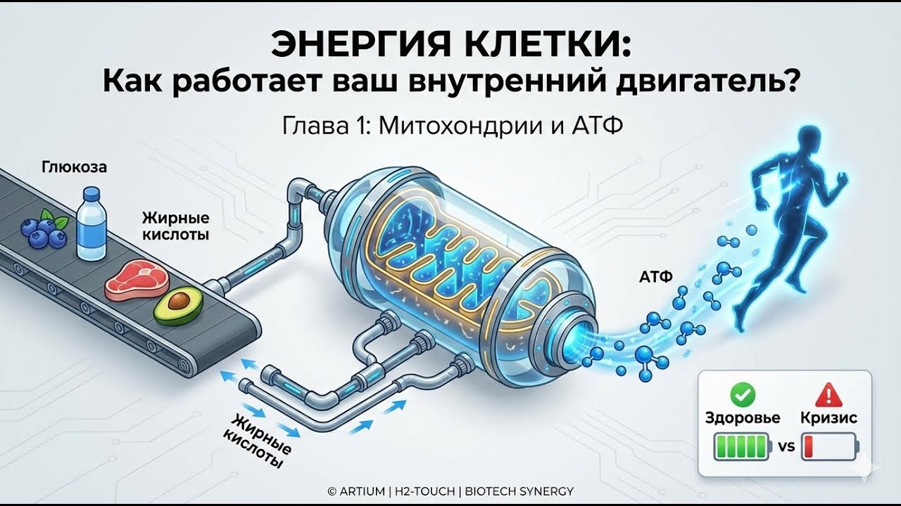 Энергия клетки: Как работает ваш внутренний двигатель? | Глава 1, часть 1.0: Митохондрии и АТФ