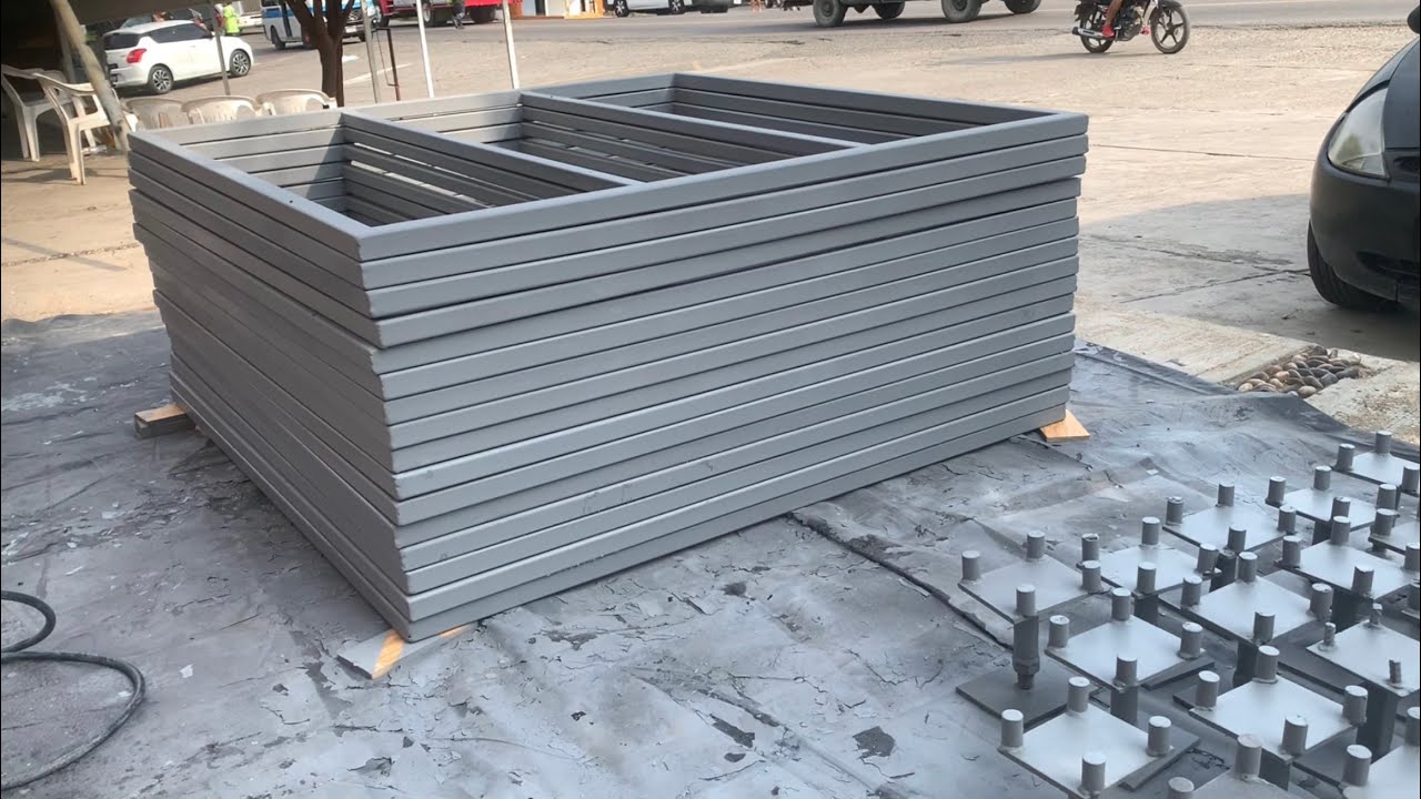 PROYECTO PISTA DE MADERA 5X5 METROS | PARTE 2 LIJADO Y PINTADO DE LA HERRERÍA  | LUX ENGINE