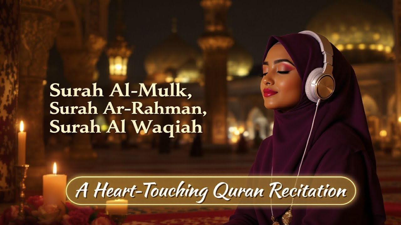 “Listen Before You Sleep 🌙 | Surah Al-Mulk, Ar-Rahman & Al-Waqiah That Will Touch Your Heart”