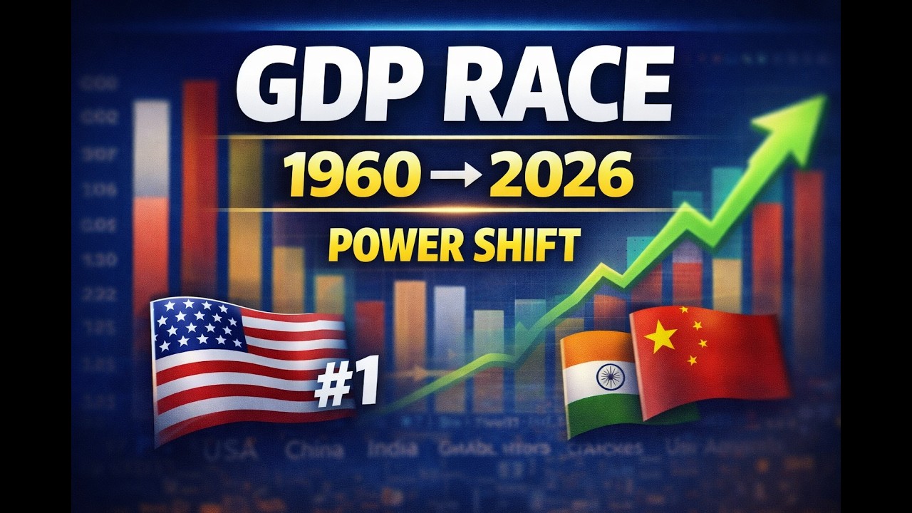 Global GDP Power Shift (1960&ndash;2026) | Top 10 Economies Race