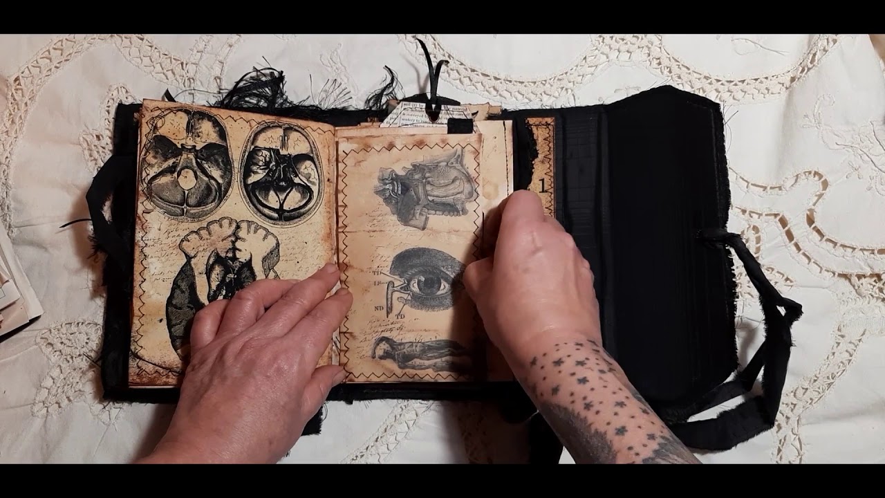 SOLD 💀- Super Grungy Anatomical themed Junk Journal - #grunge #gothic #journalingjunky #junkjournals