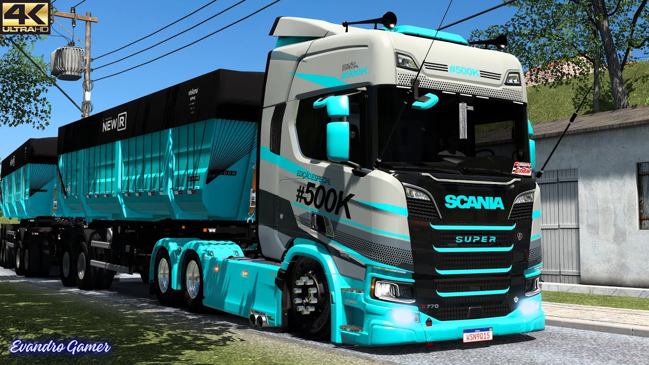Scania SUPER R770 Special Edition#500K Randon Linha New R Viagem Satisfatória Dia e Noite Ets2 V1.54