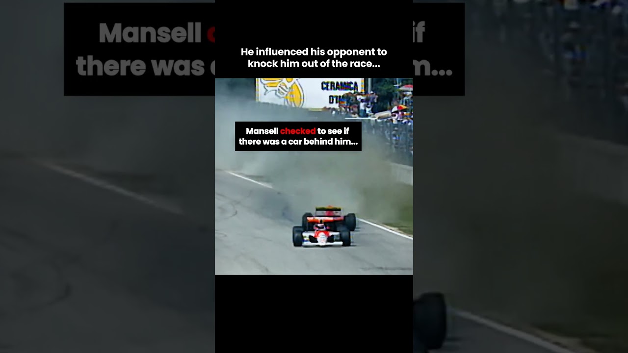 When Nigel Mansell drove differently because he had no mirrors in Formula 1