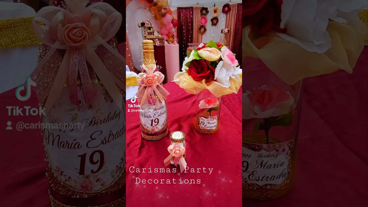 botella decorada y salero