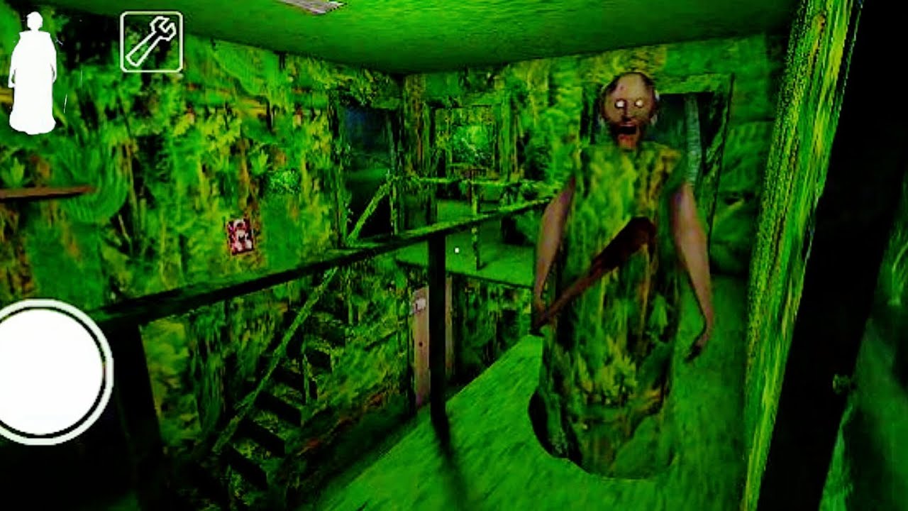 PLAING AS JUNGLE GRANNY IN GRANNY CHAPTER 1 GAMEPLAY ESCAPE IN DOOR HORROR GAME 