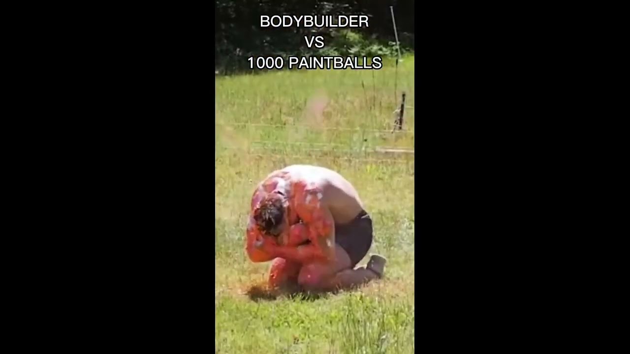 Bodybuilder; Max Ballbreaker  Vs  1000 paintballs. Bedlam Paintball