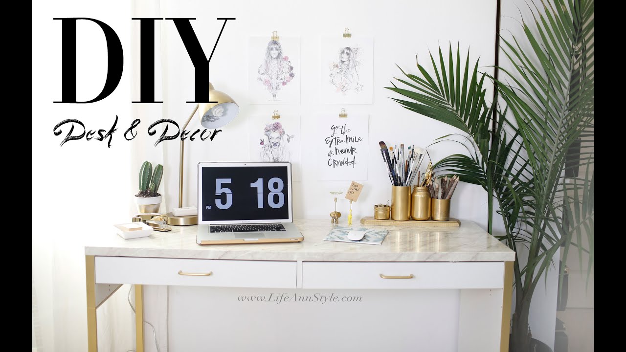 5 EASY DIY Desk Decor & Organization IKEA Hacks | ANN LE