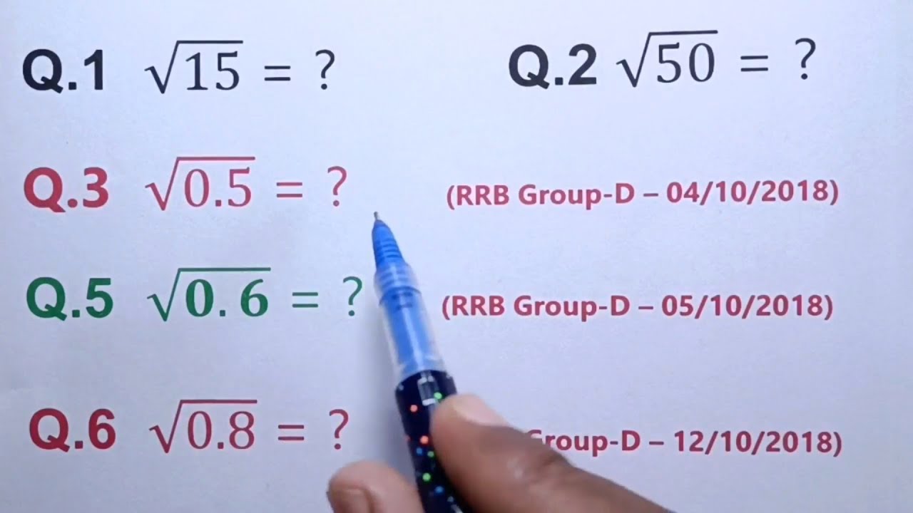 रेलवे Group - D, Maths Class - 10 || Previous Year Questions || देख लो ऐसे ही प्रश्न फिर आयेंगे ||
