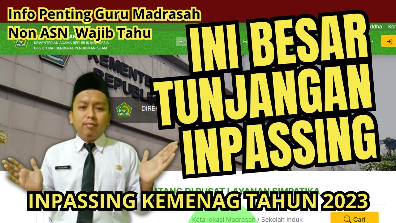 Besaran Gaji Tunjangan Inpassing Guru Non ASN Madrasah, Ini Wajib Tahu