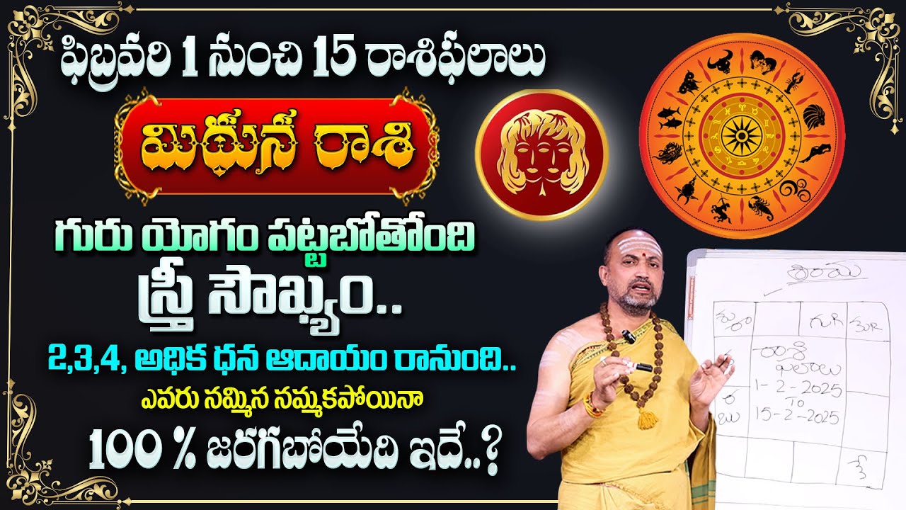 Mithuna Rashi Phalalu February 2025 | February Month Horoscope 2025 | Gemini | Nandibatla