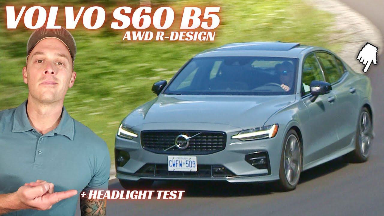 Обзор Volvo S60 2022 года: тестирование тормозов, фар и нового двигателя B5!