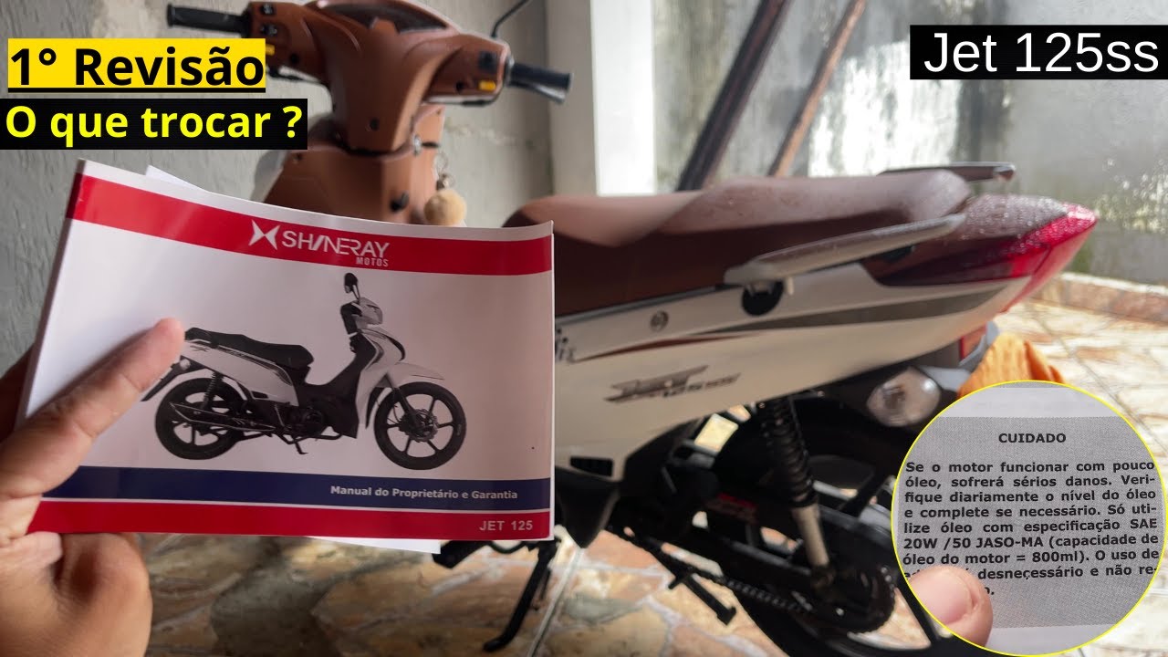 Primeira REVISÃO de 1.000 km da JET-125ss | O que é Necessário Fazer? Qual ÓLEO Usar?