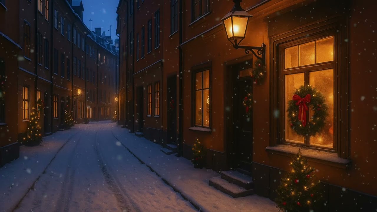 Cozy Winter Evening in Stockholm&rsquo;s Gamla Stan | Christmas Ambience with Snow, Lights & Nordic Charm