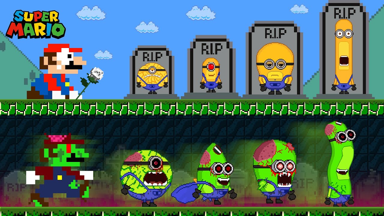Zombie Mario R.I.P Minions.EXE... Sad Story | Game Animation