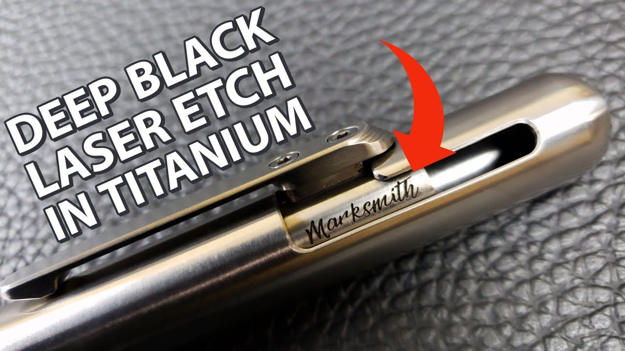 Deep Black Laser Etch in Titanium Using Fiber Laser | MARKSMITH Logo | Settings & Instructions Video