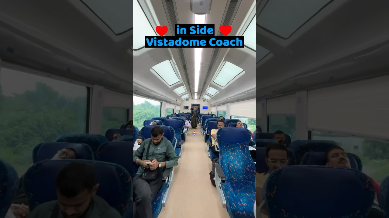 Inside View Vista-dome Coach in Indian Railways 🚃😍❤️ #shortvideo #shorts #vistadome