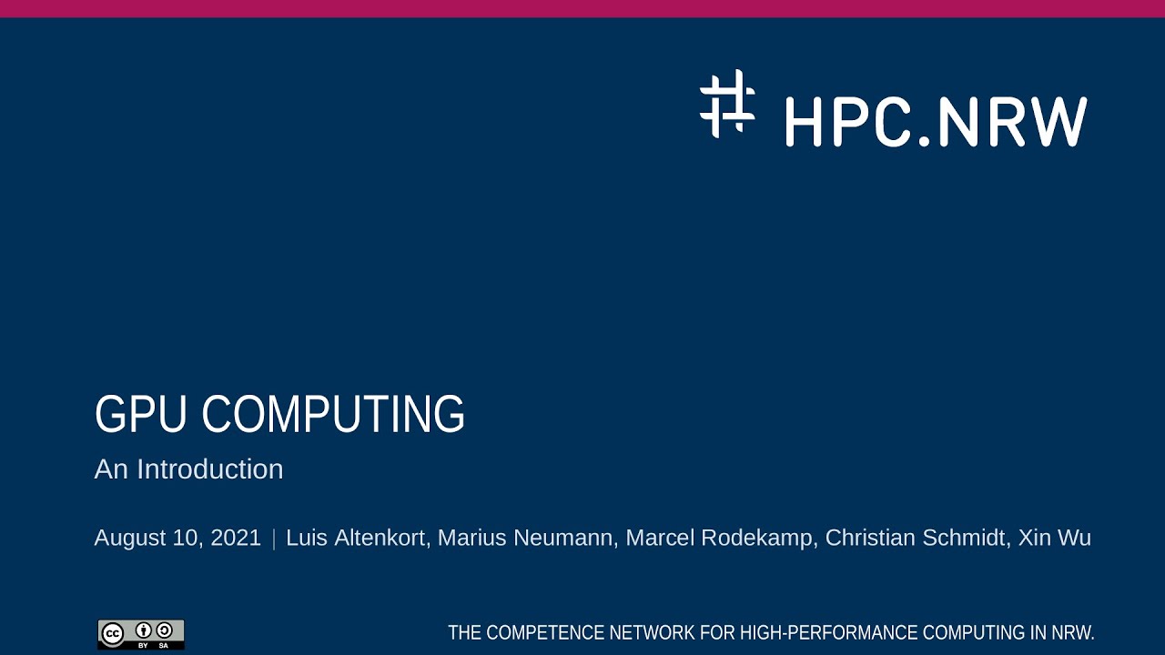 Introduction to GPU programming