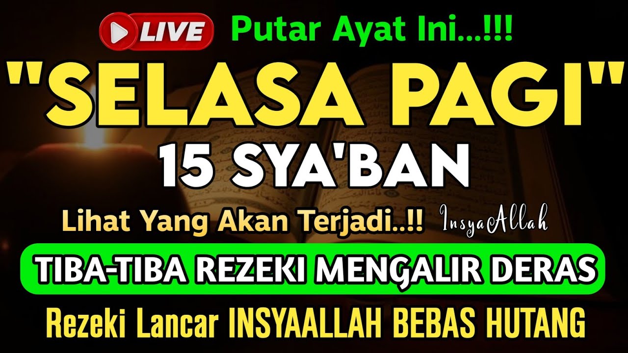 Putar Ayat ini Di Bulan Sya'ban - Segala Hajad Dikabulkan, Rezeki Mengalir Deras, Aamiin