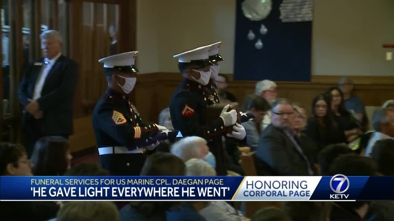 Funeral Services for US Marine Cpl. Daegan Page
