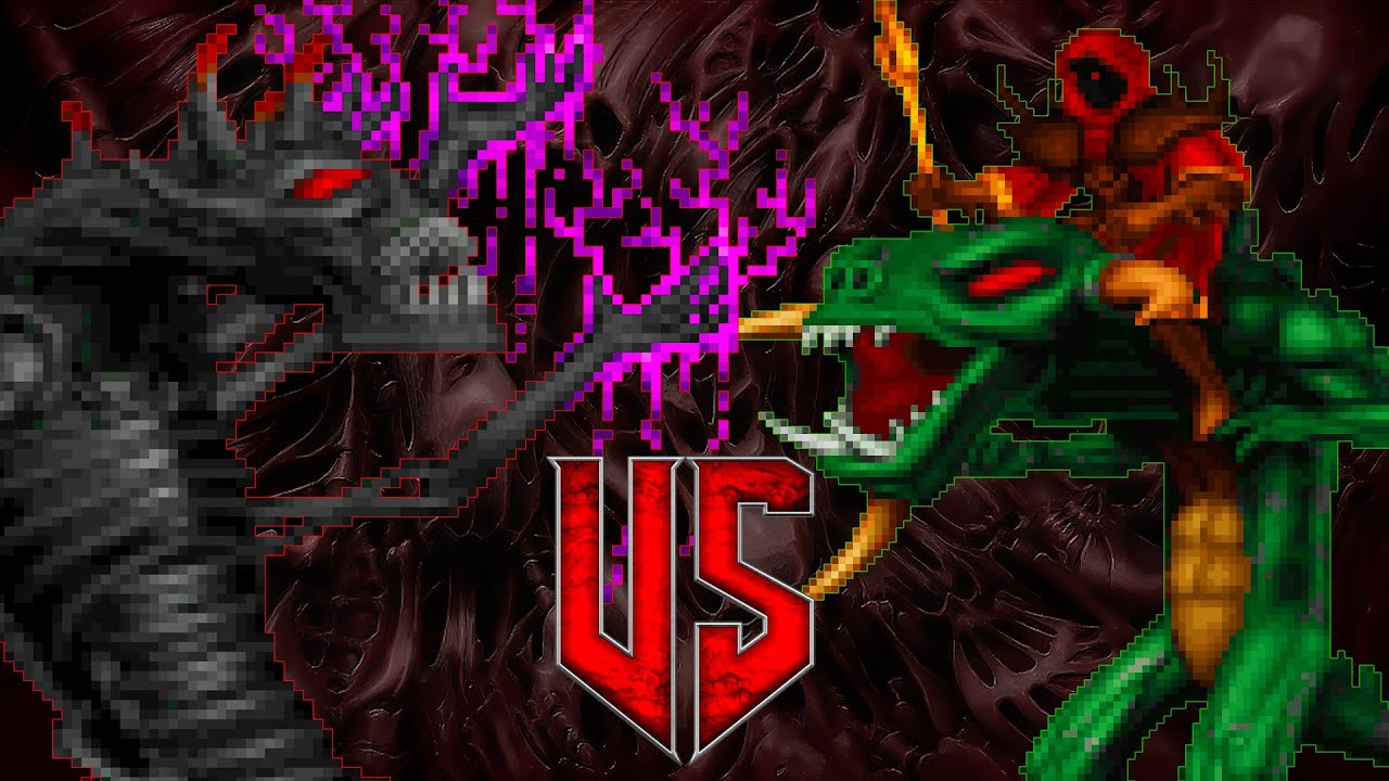 Korax vs D'Sparil - HEXEN vs HERETIC Monster Infighting - DOOM: RETRO BATTLES - BOSS FIGHT