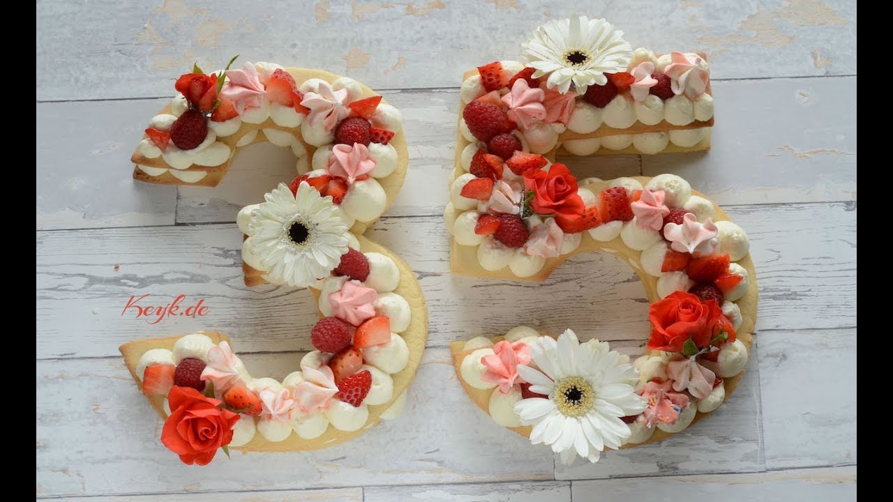 Birthday cookie cake in number shape recipe