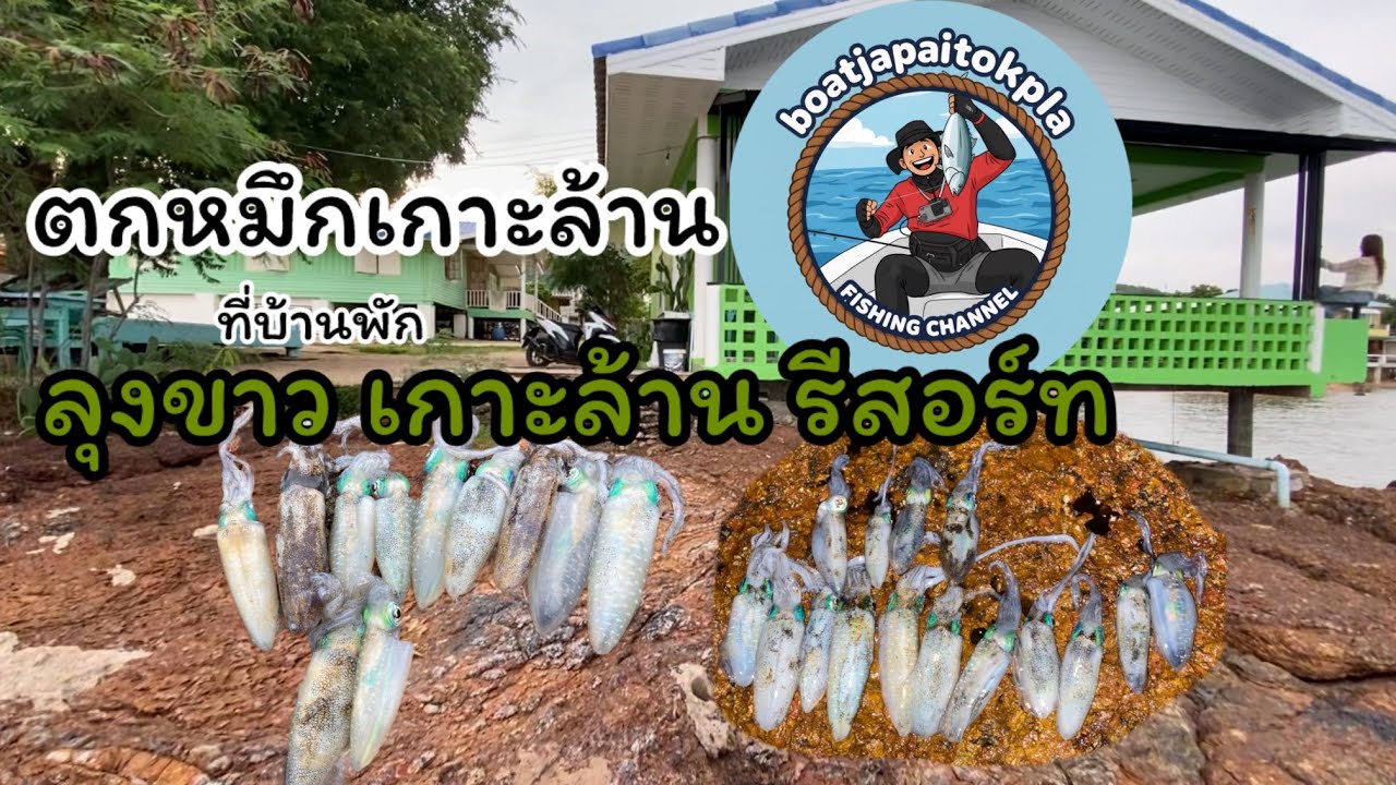 ตกหมึกเกาะล้าน - ตกหมึกง่ายนิดเดียว…ถ้ามาตกที่ห้องพัก “บ้านลุงขาว เกาะล้าน รีสอร์ท“