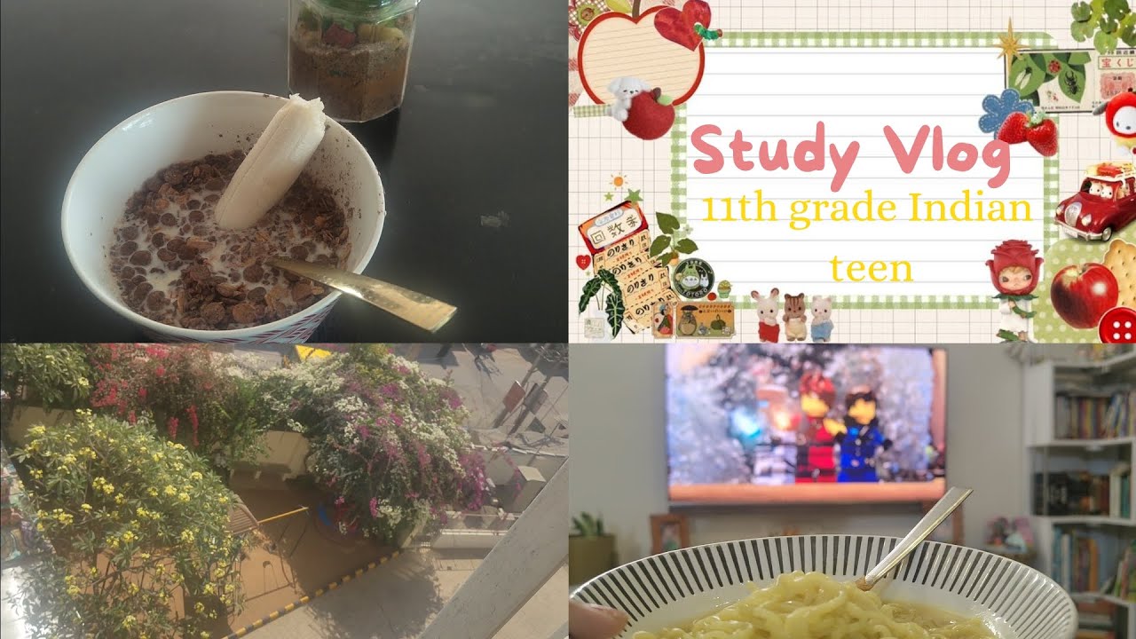 Study vlog as an 11th grader in india|🪷🌞📚| maggi, self-care, study|