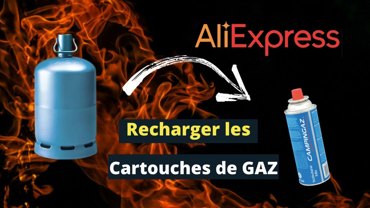 Recharger-remplir les cartouches de gaz - Pêche / Randonnée / Camping (Aliexpress)