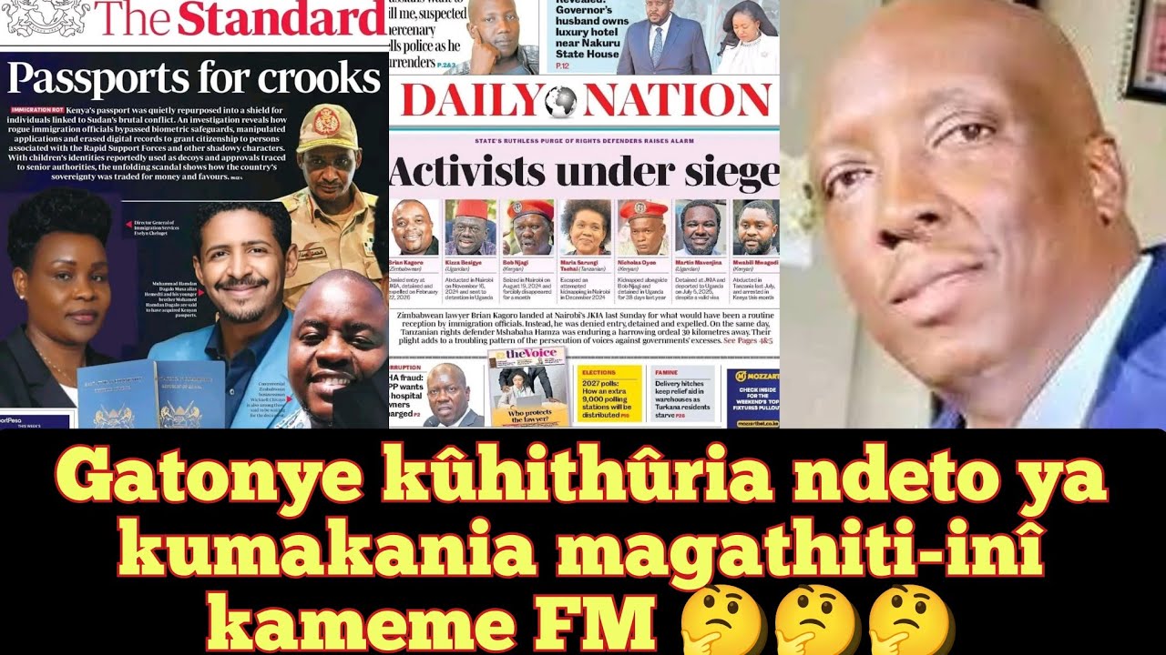 Gatonye wa Mbugua kûhithûria ndeto ya kumakania magathiti-inî KAMEME FM RÛCIINÎ 