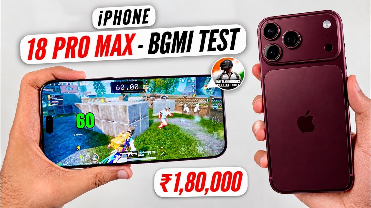 iPhone 18 Pro Max BGMI Test With FPS Merer, Heating & Battery Test 💪