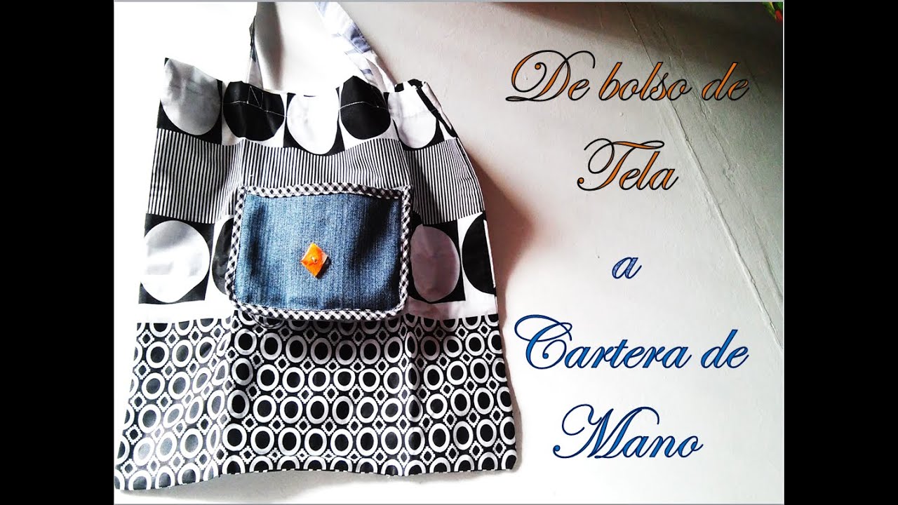 Cómo hacer un Bolso de Tela -  ¡Se Transforma en Cartera de Mano! | Paso a Paso