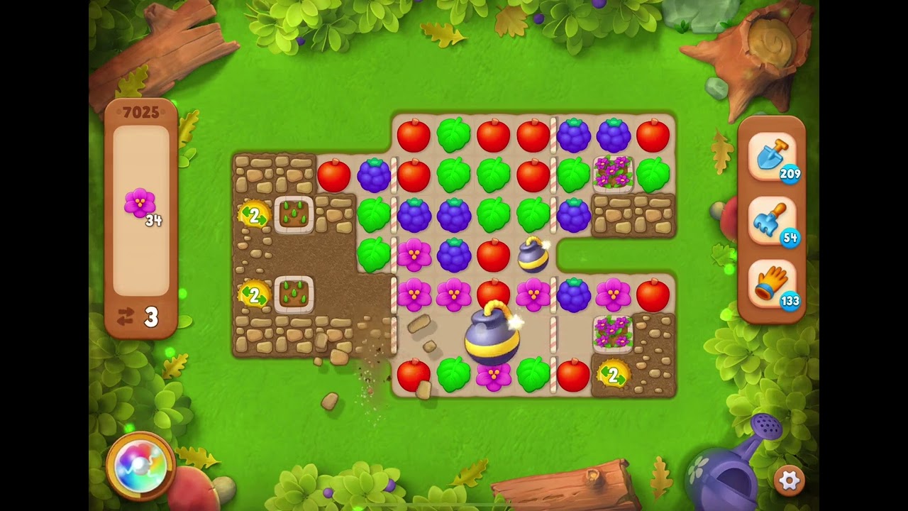 GardenScapes Level 7025 no boosters