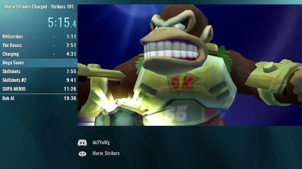 Mario Strikers Charged: Strikers 101 Speedrun in 19:23 [WR]