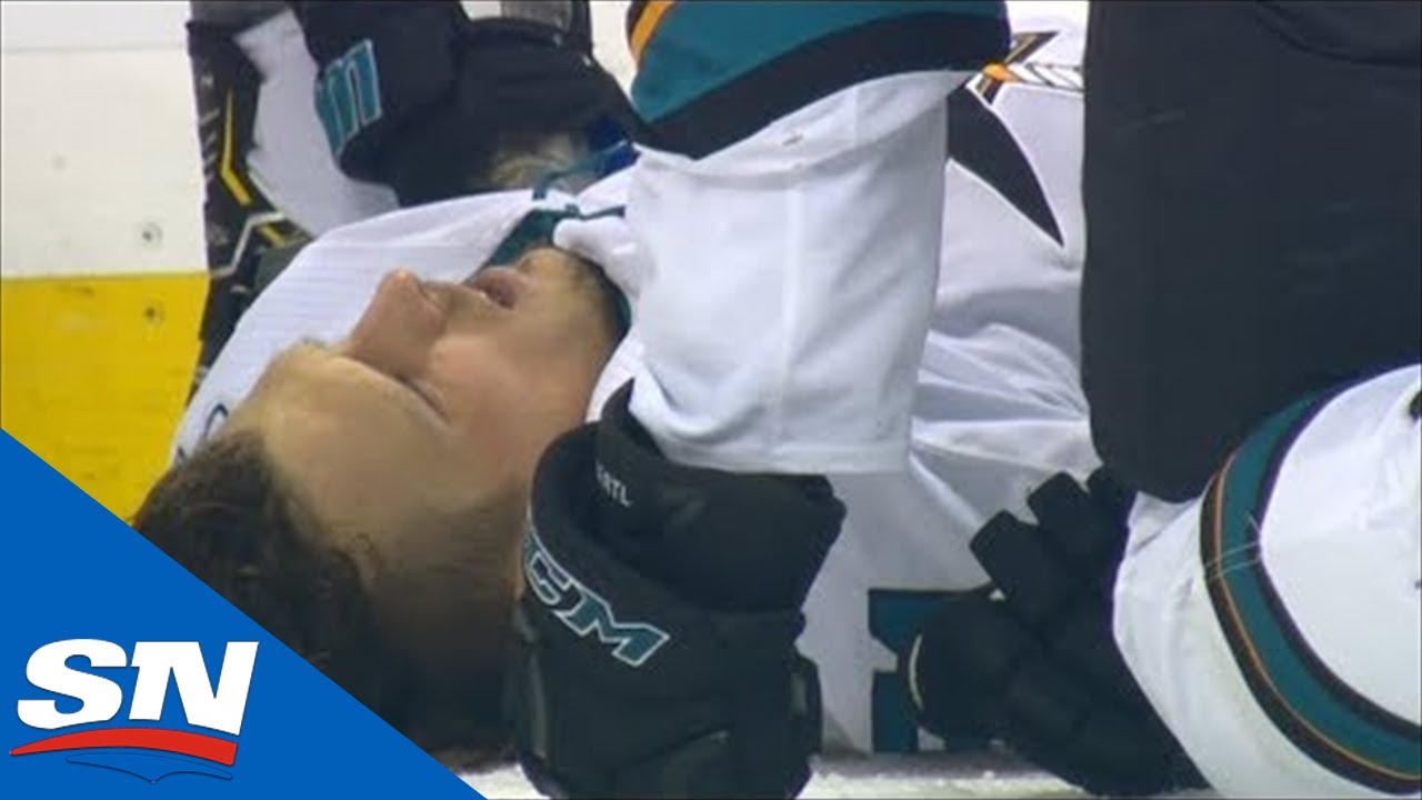 Gruesome Looking Leg Injury Sends Sharks' Radim Simek To Locker Room