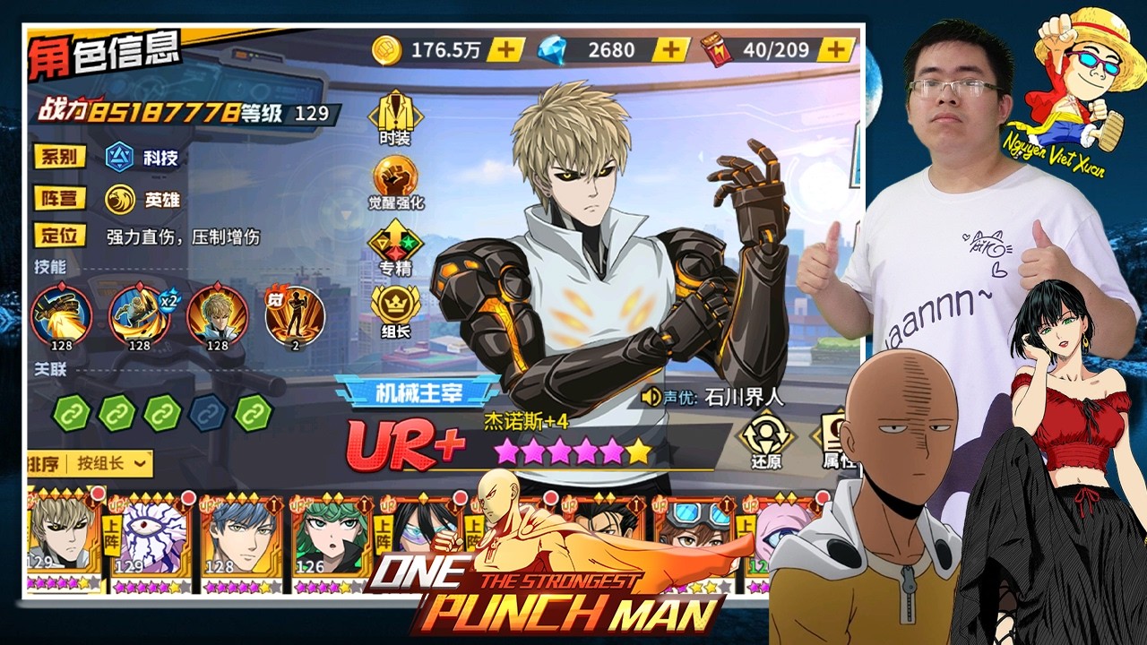 One Punch Man: The Strongest #515 Hành trình gacha UR+ Genos | Sever Trung | Nguyen Viet Xuan