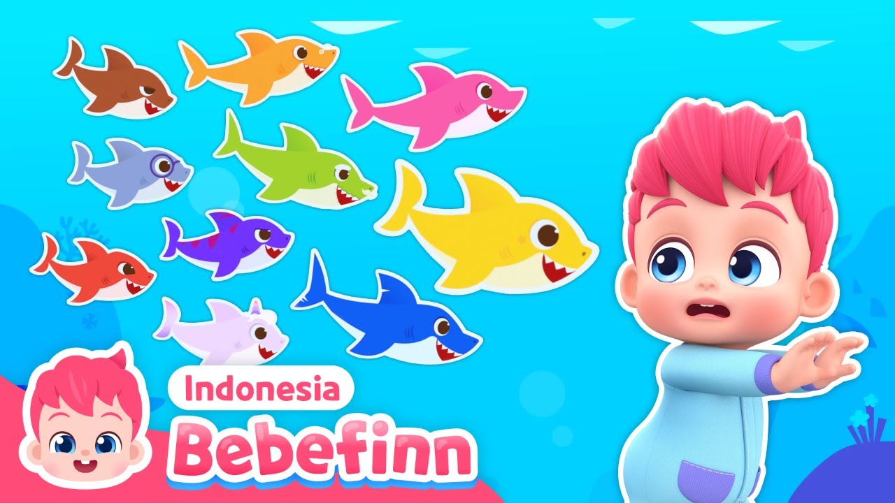 Sepuluh Hiu Kecil | Lagu Anak | Bebefinn Bahasa Indonesia