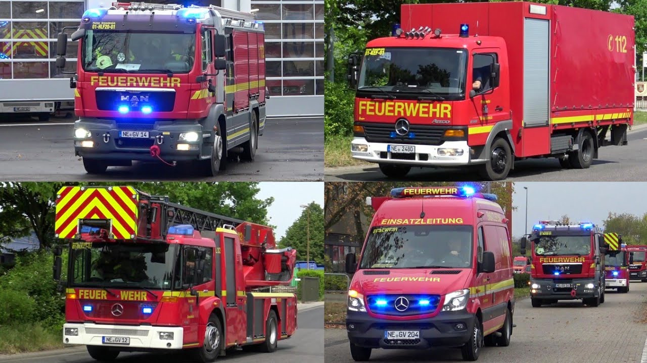 [Neue Feuer- und Rettungswache] - Einsatzfahrten der Feuerwehr Grevenbroich | Neue und alte Wache -
