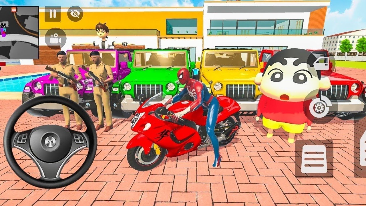 🐝 Indian Thift Auto Android Game 🌿 red Spiderman & Super Car🏎️💨 Modify All Car & Bike Showroom 🎮
